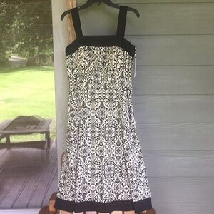 Kim Rogers Sleeveless Cotton Blend Dress